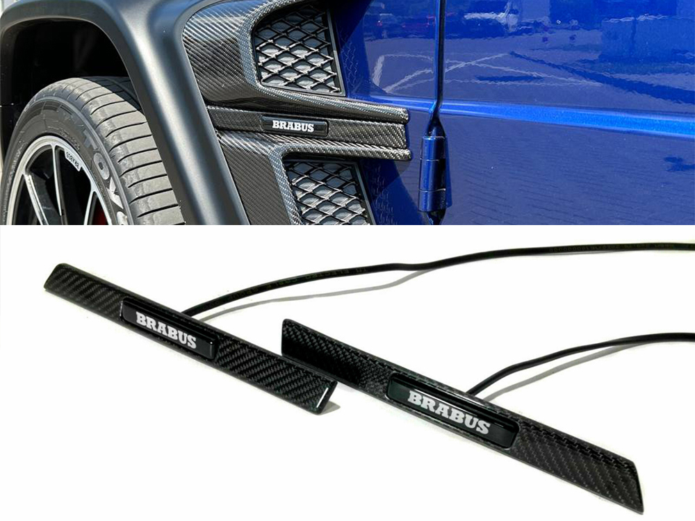 Carbon Fiber Brabus Fender Insert LED for Mercedes G Wagon W463A W464